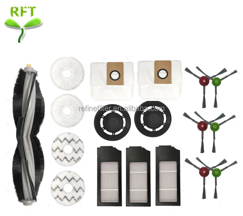 Refine Robot Vacuum Filter Kit for ECOVACS DEEBOT X1 Omni/X1 Turbo-Eco-Friendly Household Parts Strong Compatibility