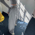 Wide Leg Sweatpants Drawstring High Waist Loose Fit Casual Joggers Baggy Lounge Pants Streetwear Y2K Fashion Trousers for Women