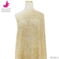 HY1480-4 Popular Design Gold Beaded Lace With Sequins Embroidery Tulle Bridal Dress Fabric