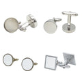 Wholesale Fancy Brand Unisex DIY Brass Blank Cufflinks for Gift Business Wedding Engagement Party Anniversary