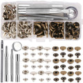 85pcs/box Leather Snap Fasteners Kit Press Stud Stainless Steel Buttons for Marine Boat Canvas with Punching Tool Set Tool Kit