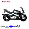 18-in-1 Racing Motorbike Shaped Keychain Fun EDC Gift with Silk Screen Printing Bottle Opener Function