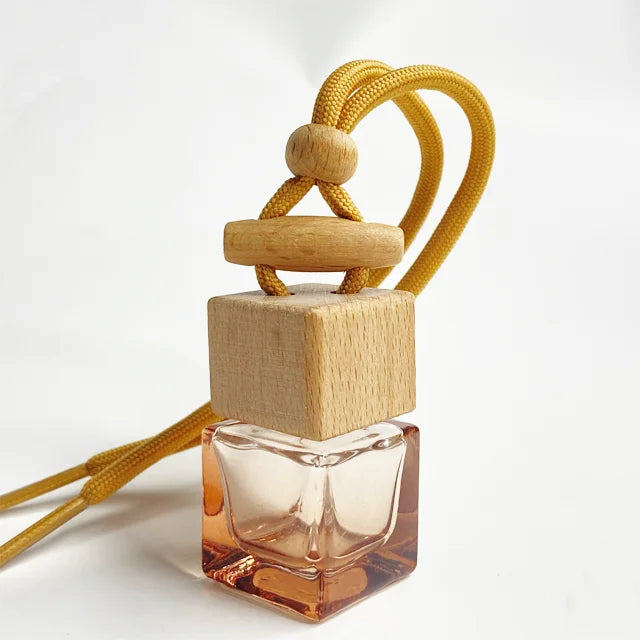 Wholesale Mini Car Perfume Bottles Empty Glass 8ml Screw Cap Screen Printing Air Fragrance Diffuser Bottle