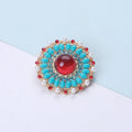 Retro Baroque Acrylic Flower Brooch Pins Fashionable Jewelry Decoration Children's Wedding Clothes Bag Hijab Other Fashion Items
