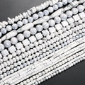 AsVrai U Natural Stone Beads Howlite White Turquoise Irregular Spacer Loose Beads for Jewelry Making DIY Bracelets Accessories