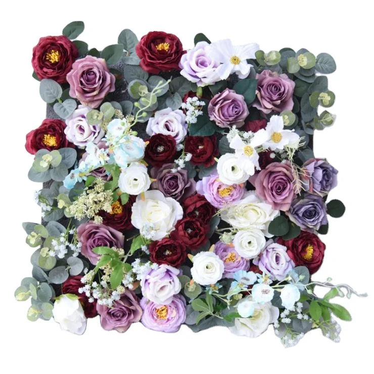 Artificial Flower Wall Panels 50*50cm Artificial Flower Wall for Wedding Decoration