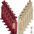 Wine Bags with Reusable Drawstrings and Gift Tags for Wedding Birthday Christmas-Home Storage Pouch