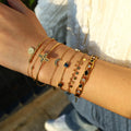 Wholesale Fashion Stainless Steel Stack Wear Bracelet Set Crystal Drop Oil Cross Pendant Simple Design Hand Jewelry Set