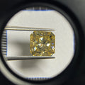 HQ GEMS GRA Certificate Octagon Shape Princess Cut 4 Carat 9X9 mm  Dark Yellow Moissanite Diamond Price Per Carat