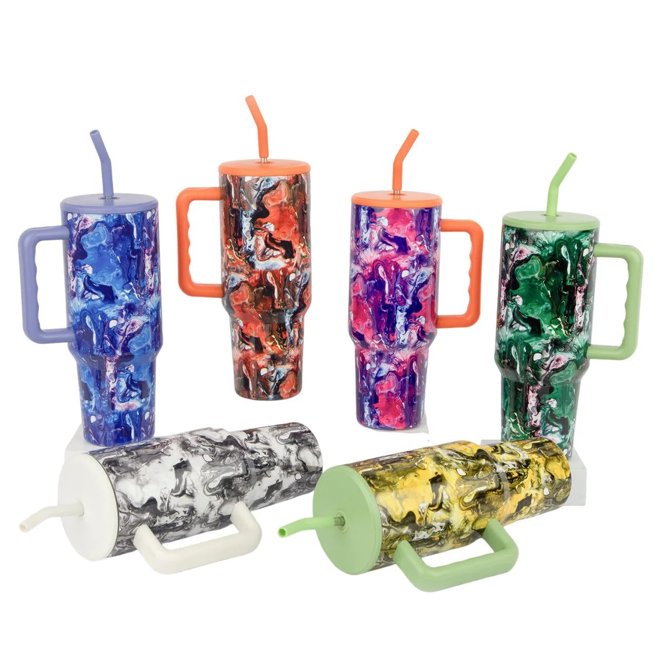 Home Mini Tumbler Coffee Cups Double Wall Stainless Steel Tumbler With Lid and Straw