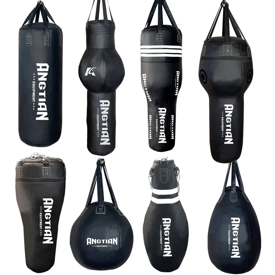 Angtian Factory Free Customized Pro Training Punching Bags Muay Thai Heavy Bags for Boxing  MMA Kick