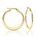 New Fashion Stainless Steel Big Flat Hoop Clip on Earring for Girl and Women