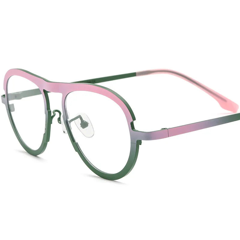 Pure Titanium Glasses Frame Men Pilot Myopia Optical Prescription Eyeglass Frame Women Eyewear