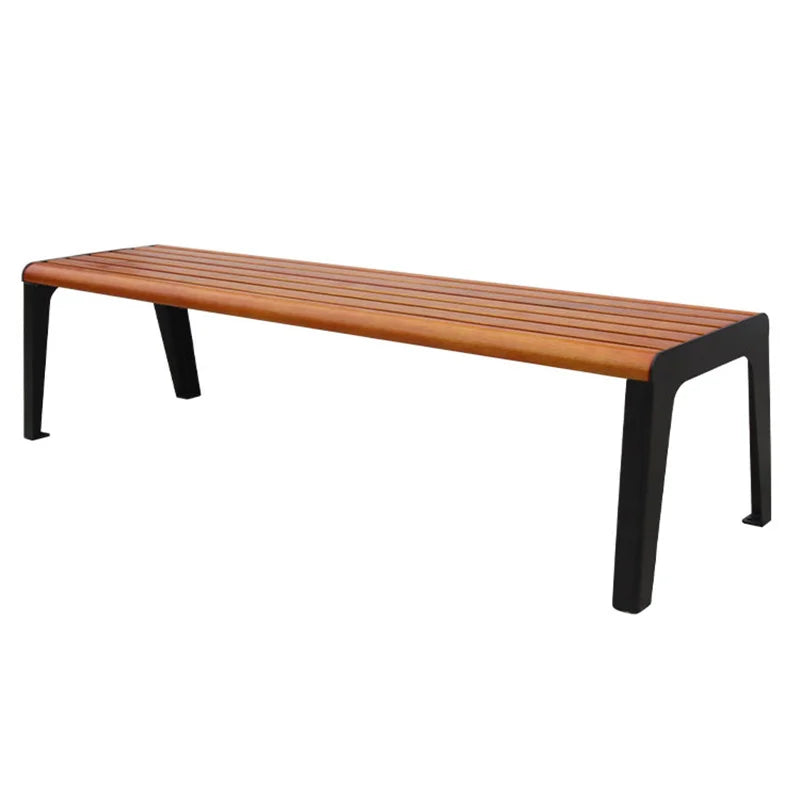Good Quality Outdoor Furniture Simple Wpc Wood Backless Bench Seat Outside Park Out Door Garden Rustic Modern Bench Seating