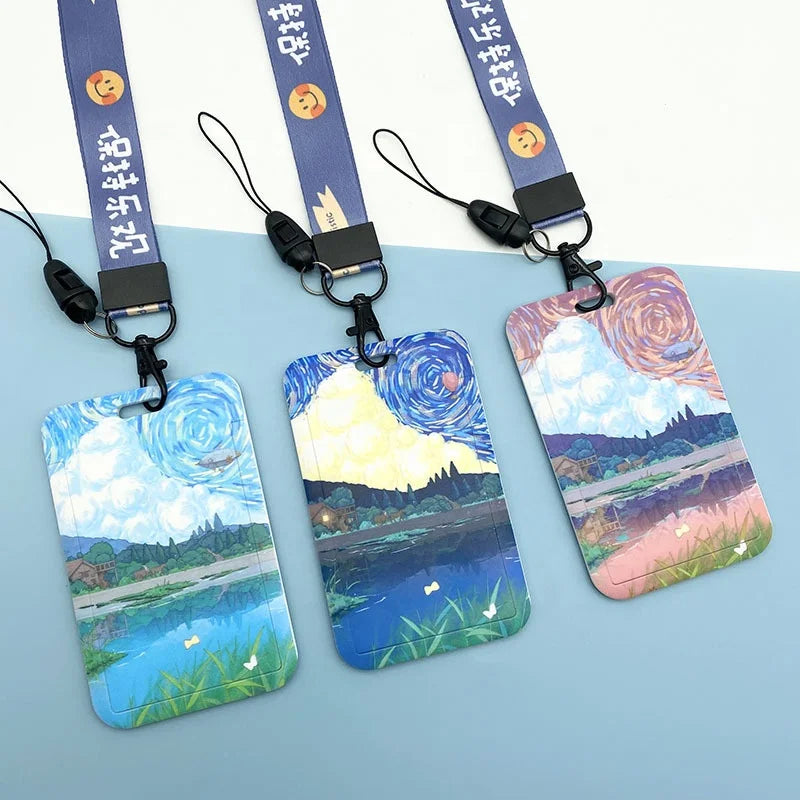 Easy Swipe ID Holder for Work ID  ID Badge Holder with Retractable Lanyard