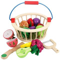 Custom Children Wooden Magnetic Fruit Vegetable Food Cutting Game Educational Kitchen Toys for Kids