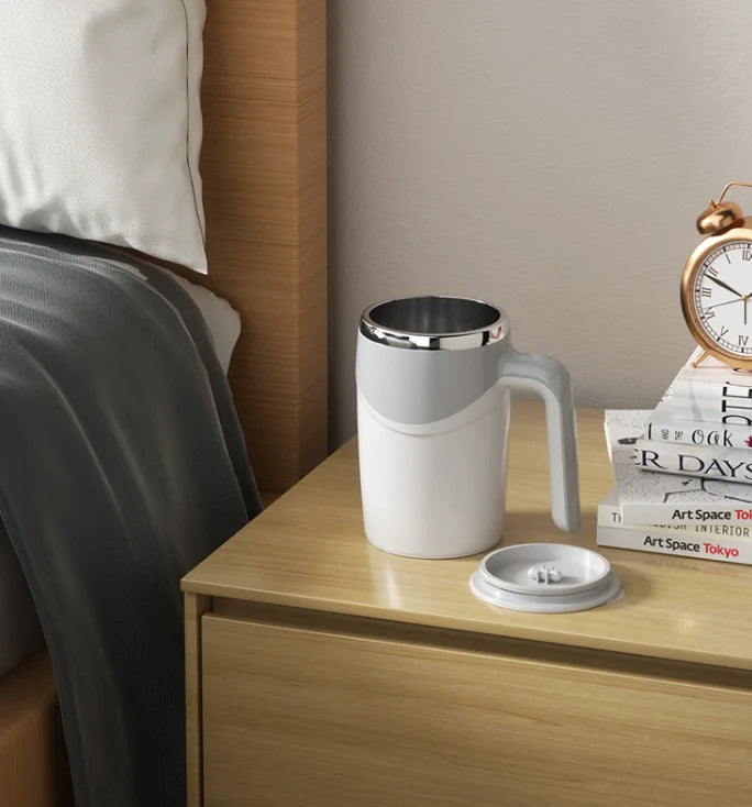 New Style Electric Self Stirring Coffee Cup with Temperature Display 2025