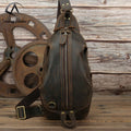 Andong Men's Chest Bag Large Capacity Cowhide Shoulder Bag Retro Crazy Horse Leather Men Pocket Genuine Leather Sport
