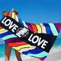 Custom Printed Microfiber Beach Towel Quick-Drying and Soft with Modern Sports Pattern High Water Absorption Feature
