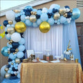 18 Inch Macaron Blue Balloon Chain Arch Baby Shower Reveal Gender Birthday Party Decoration Latex Balloon Set