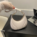 2025 Trendy French Style Crossbody Polyester Shoulder Bag for Women New Fashionable All-Match Indentation Diamond Chain Pearl