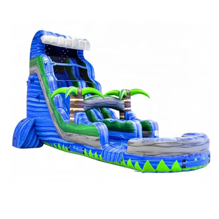 Customize Outdoor Adult Commercial Giant Inflatable Water Slide Cheap Backyard Kids Party Inflatable Slide with Swimming Pool