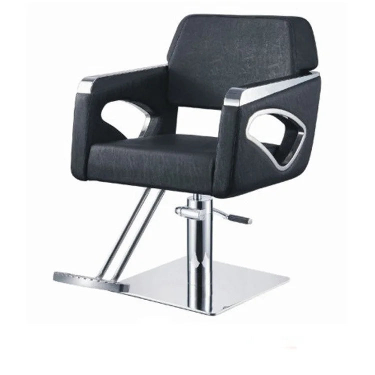 Kisen Classic Barbershop Salon Furniture Barber Chair Salon Equipment Hydraulic Reclining Brown Barber Chair
