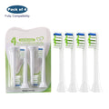 Customized 100 Customer Satisfaction Pack of 4 Soft Dupont Bristle Double Clean Whitening Replacement Brush Heads