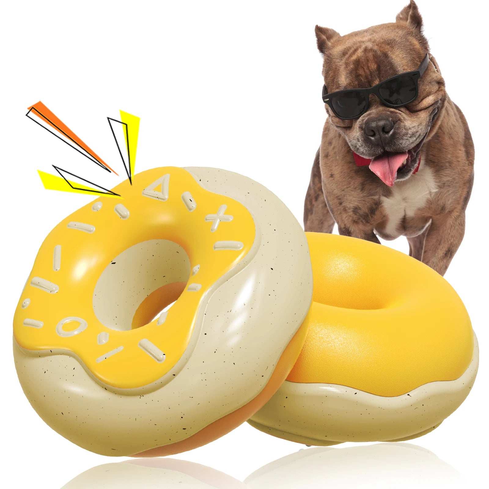 Juguetes Mascotas Novelty Designed Colorful Pet Toys New Arrivals Donut Pet Squeak Toys Dog Chew Toys