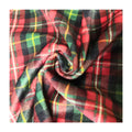 Fashion Design Polyester Spandex Red Plaid Customized Silk Velvet Print Fabric for Clothes