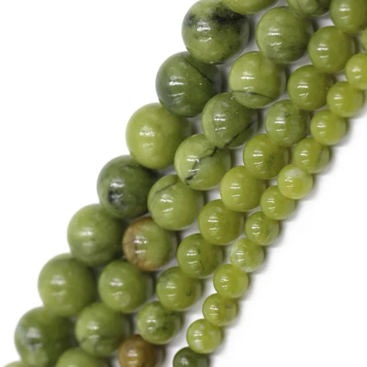 Wholesale 8mm Natural Green Serpentine Gemstone Beads Handmade Loose Gemstones for Jewelry Making 6mm Size