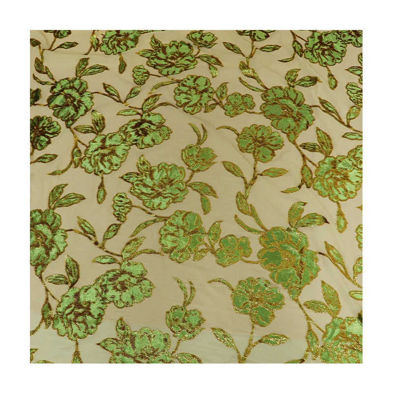 Luxury Lurex Fabric Velvet Brocade Fabric Metallic Velvet Brocade Jacquard Fabric for Ladys Dress Garments