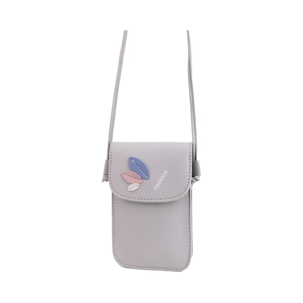 Fashion Mini Crossbody Phone Purse Girls' Shoulder Sling Messenger Bag Made of PU Material