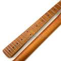 22 Fret Nitro Satin Electric Guitar Neck ST Roasted Flame Maple Guitar Neck with Maple Fretboard