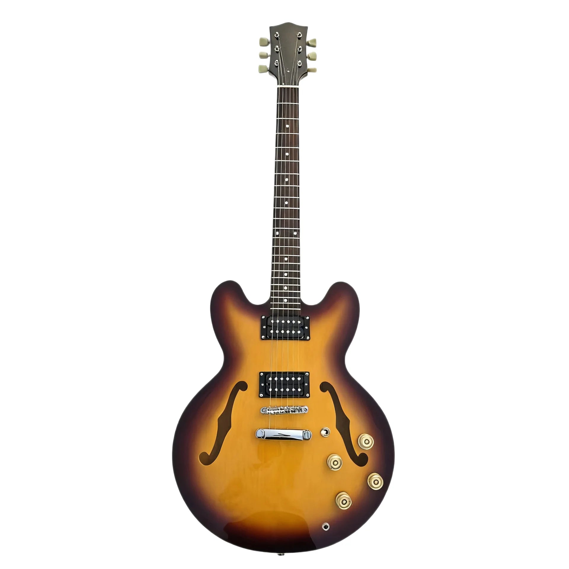 Factory Direct Jazz Guitar Body F Hollow Design Electric Guitar Quality Assured Six-String Ebony Fingerboard Maple Back/Side