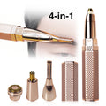 4 in 1 Women Hair Trimmer Set Trimming Face Eyebrow Nose Ear Lip Body Hair Rechargeable Painless Bikini Trimmer for Women