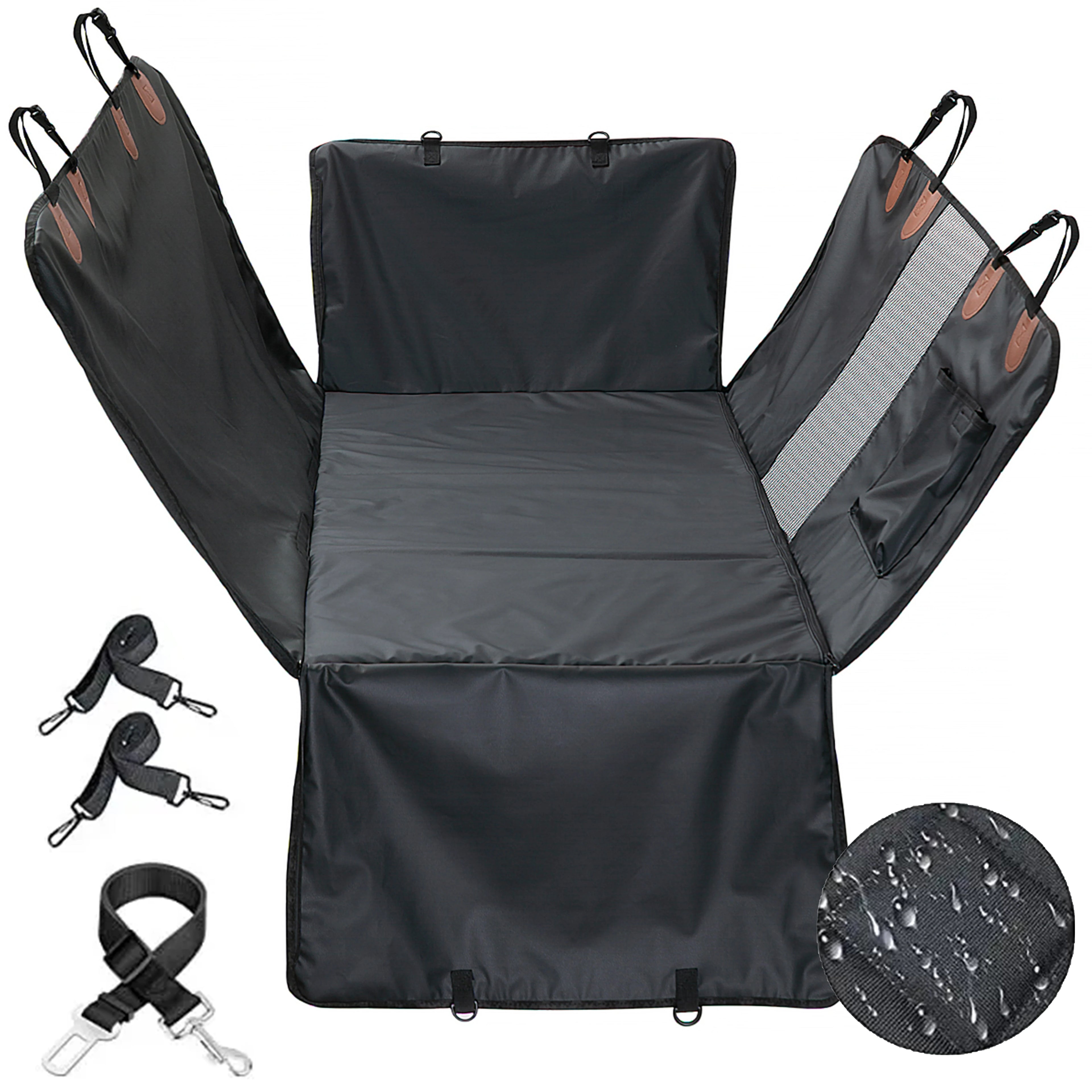 Dog Trunk Protector Cover PU Waterproof  Width Hard Bottom Car Seat Cover for Dogs Car Universal Dog Protective Cover