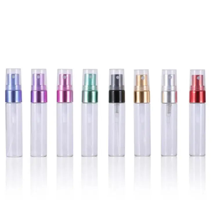 Best Selling 5ml clear Glass Spray Perfume Bottle With Colors Aluminium Spray Top
