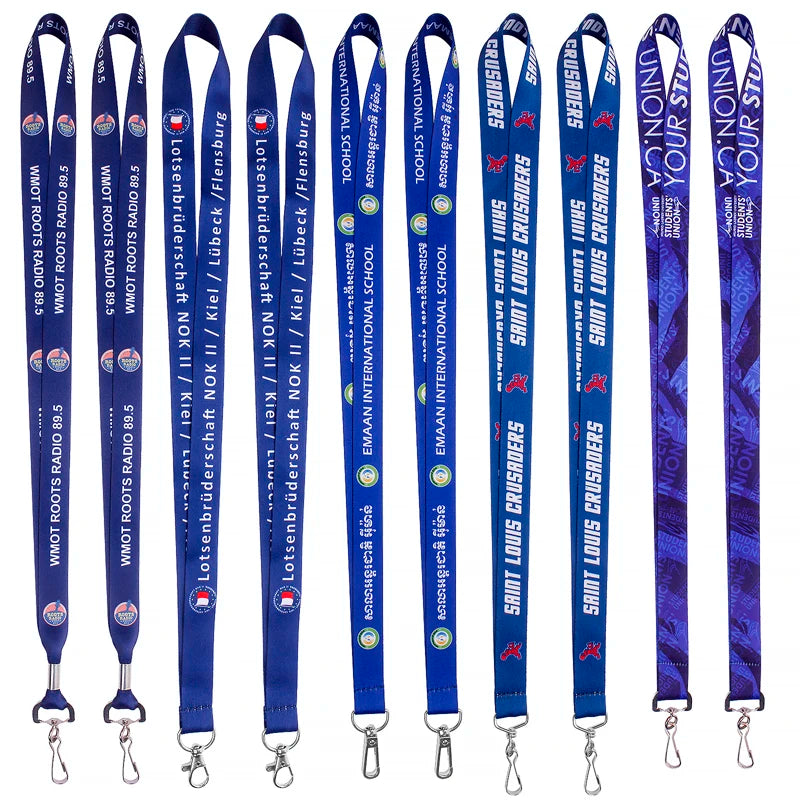 Promotional Free Sample Keychain Fashion Lanyard Full Custom Trendy Polyester Lanyards