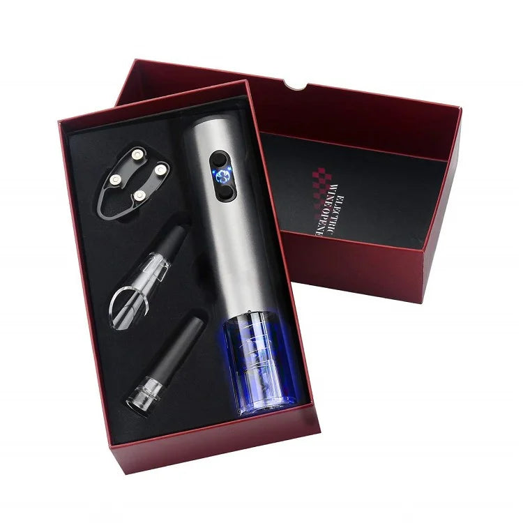 Wedding Items Top Seller Promotional Gift Dry Battery Operated Automatic Customized Wine Opener Electric Set