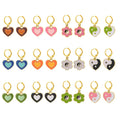 New Fashion Tai Chi Peach Heart Earrings Double Love Earrings Pink Color Butterfly Earrings for Women Girls