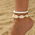 Hot New Retro Bohemian Fashion Shell Anklet Beach Jewelry Shell Pendant Chain Adjustable Anklet for Women
