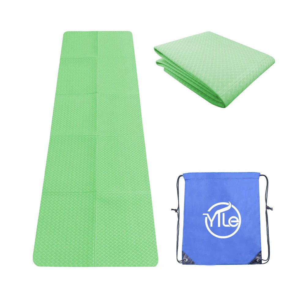 PVC 4mm Black Foldable Biodegradable Reversible Natural Yoga Mat Custom logo
