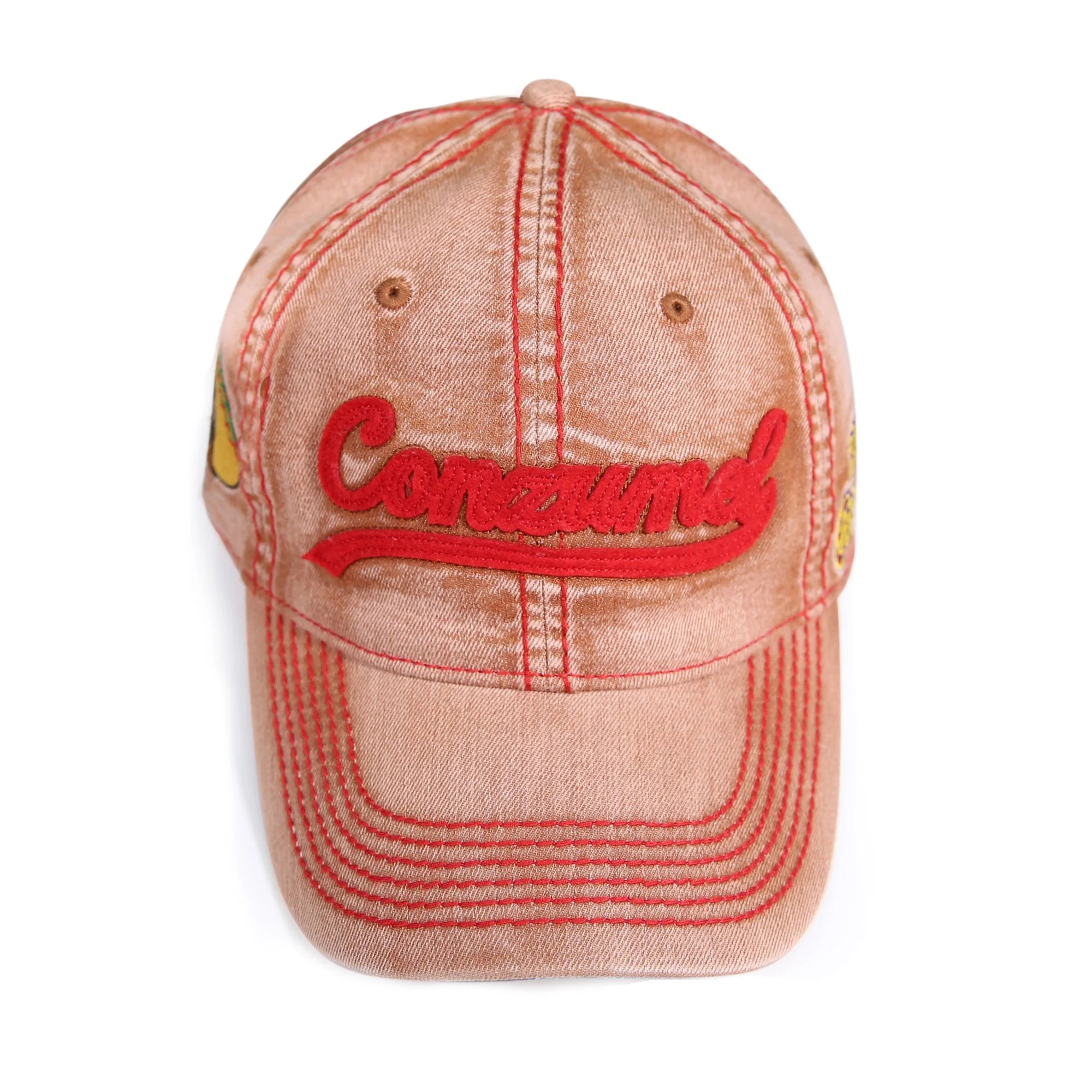 Unisex Retro Vintage Cotton Embroidery Baseball Cap Dyed Washed Sports Dad Hat Snapback with Hand Embroidered Letter Pattern