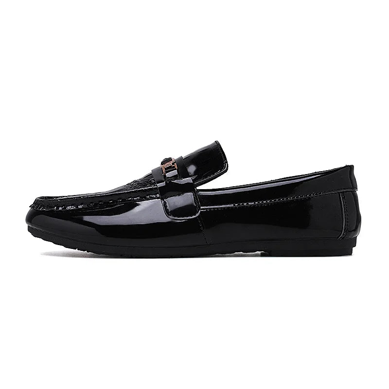 Business Leather Shoes for Men Luxury Elegant Glossy Suit Casual Male Loafers Men Wedding Bridegroom Driving Shoes Sneakers New