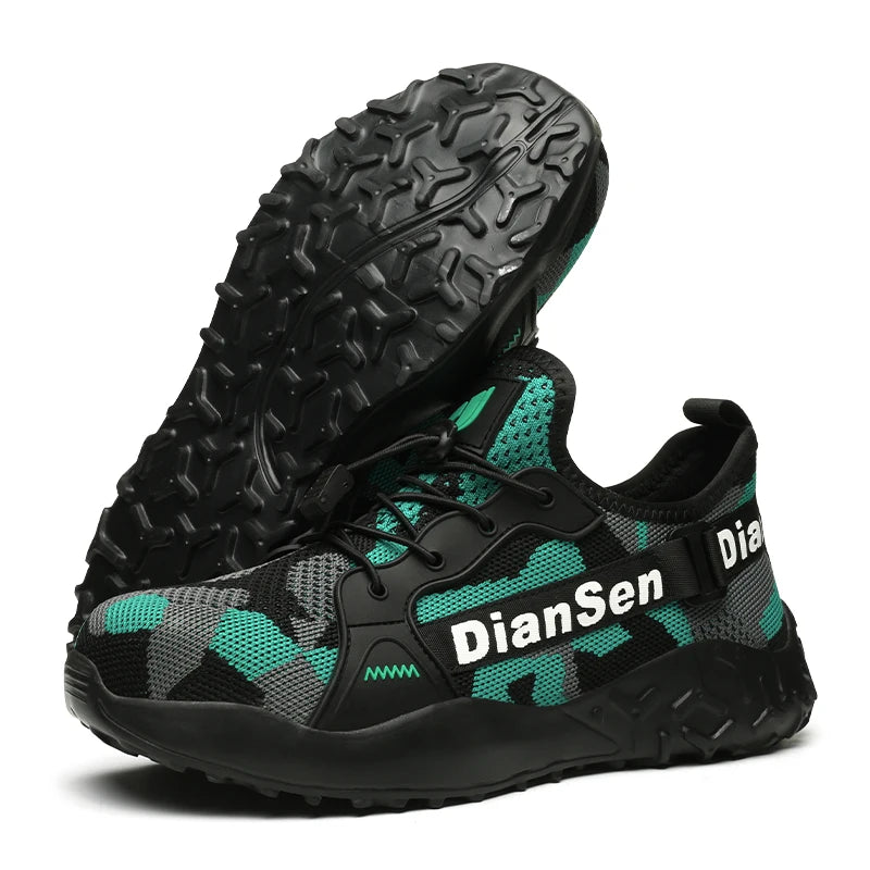 DianSen New 2024 Safety Sneakers Anti-smashing Safety Steel Toe Shoes D666