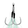 Top Right FH061 Double Fishing Assist Hook Jigging Assist Hooks Saltwater Metal High Carbon Steel Mustard of Norwy Fish Hook