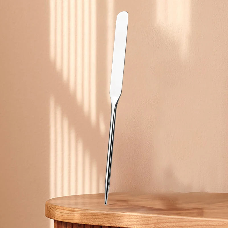 Hot Sale 420 Stainless Steel Makeup Spatula Foundation Mix Stirring Tool Rod Cosmetic Spatula