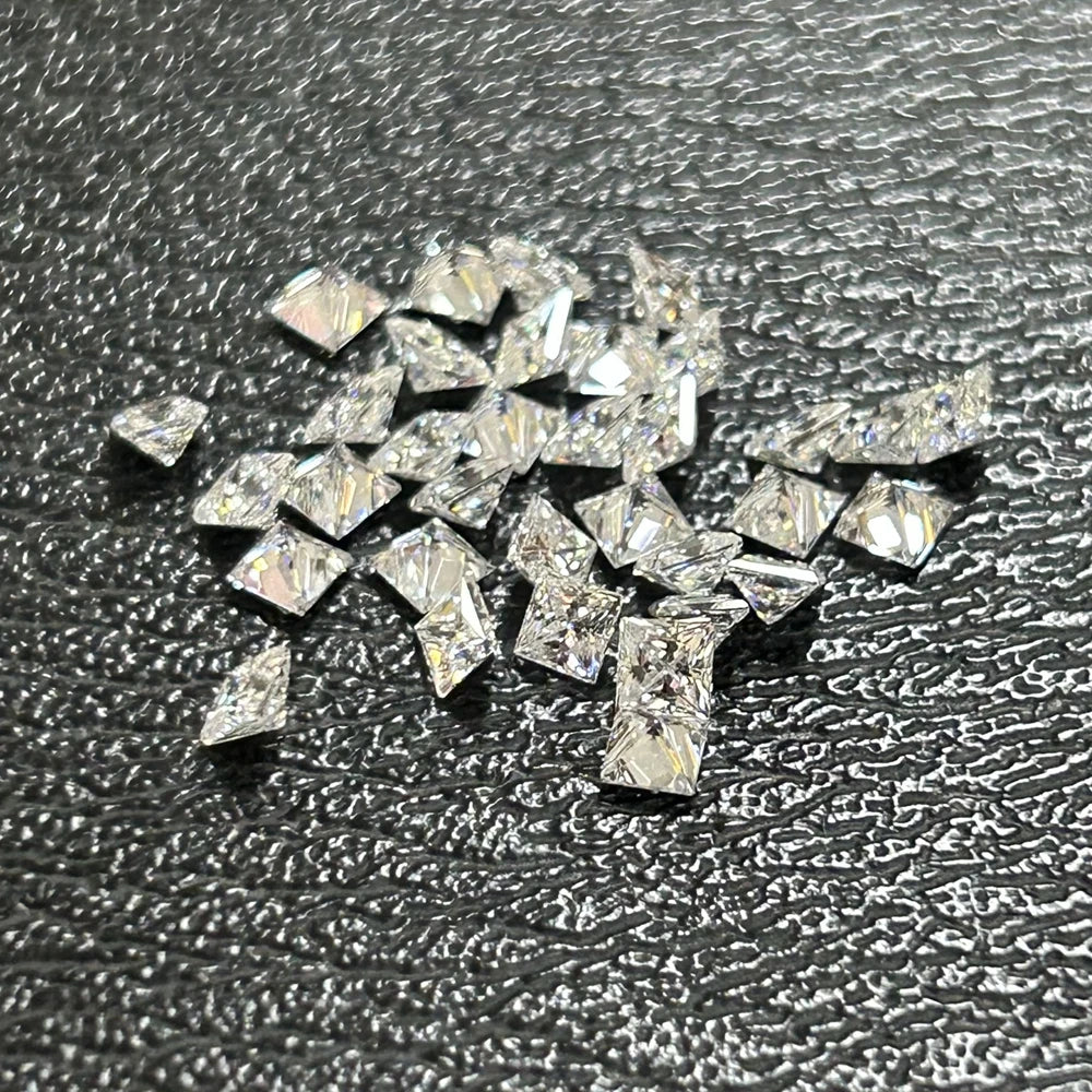 Lab Grown HPHT Princess Cut 2mm to 4.25mm Small Size Square Shape Loose DEF VS Diamonds Per Carat Price