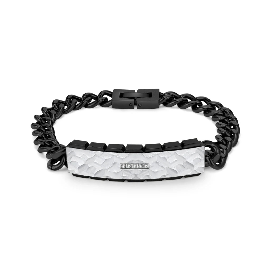 Alin Men's Vintage Hip-Hop Bracelet Trendy Titanium Steel Stainless Steel Chain Jewelry Simple Stainless Steel Accessory for Men